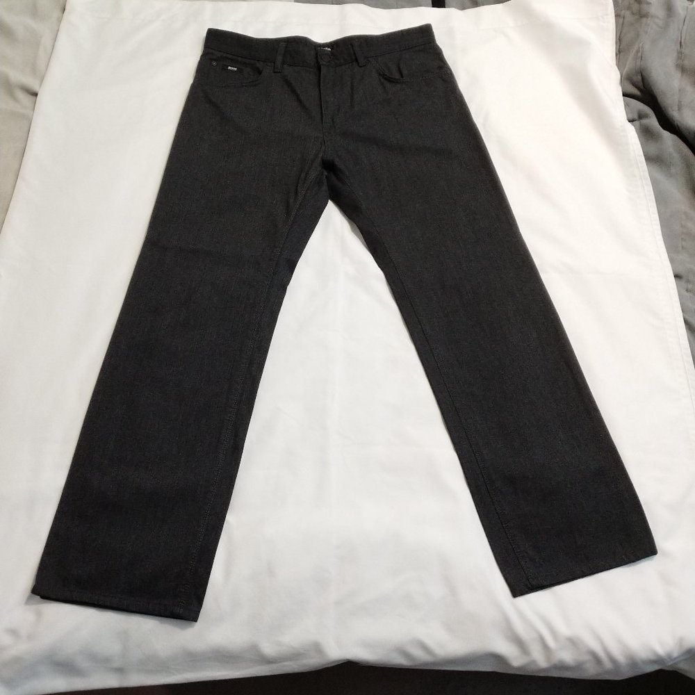 Hugo Boss 32x34 Maine Black/Grey Herringbone Pant